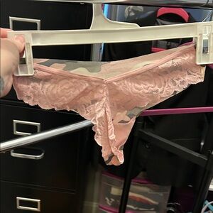 Pink Lace back Camouflage Panties